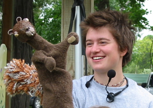 Lauren with squirrel