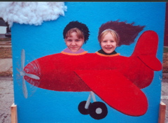 Hannah & Emma in plane